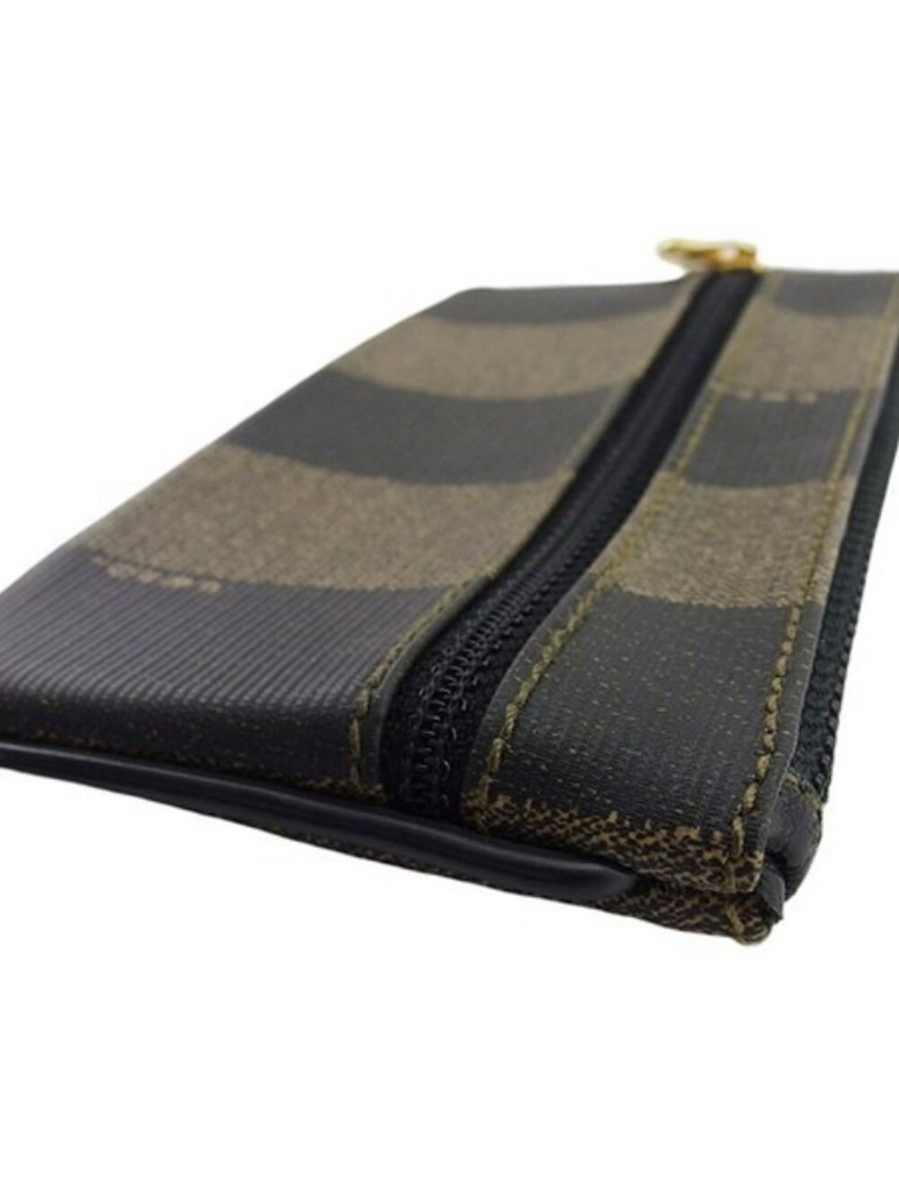 FENDI Coin case Black beige gold Women Authentic secondhand